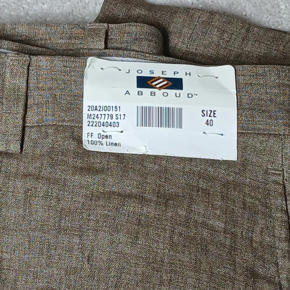 3 NWT Joseph Abboud Nova Fides Dress Pants Size 40 Viscose Poly Tan/Brown